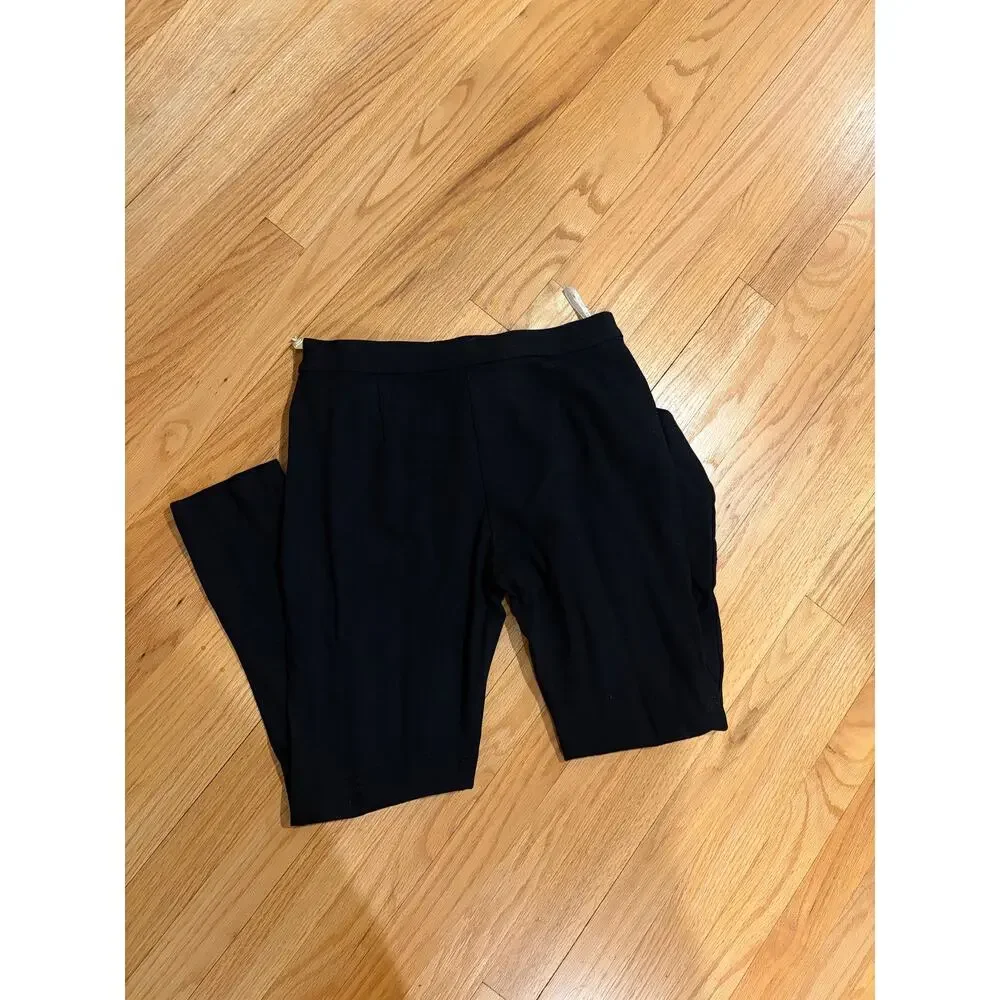Kate spade black leggings gold side zip size 10